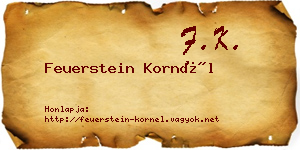 Feuerstein Kornél névjegykártya